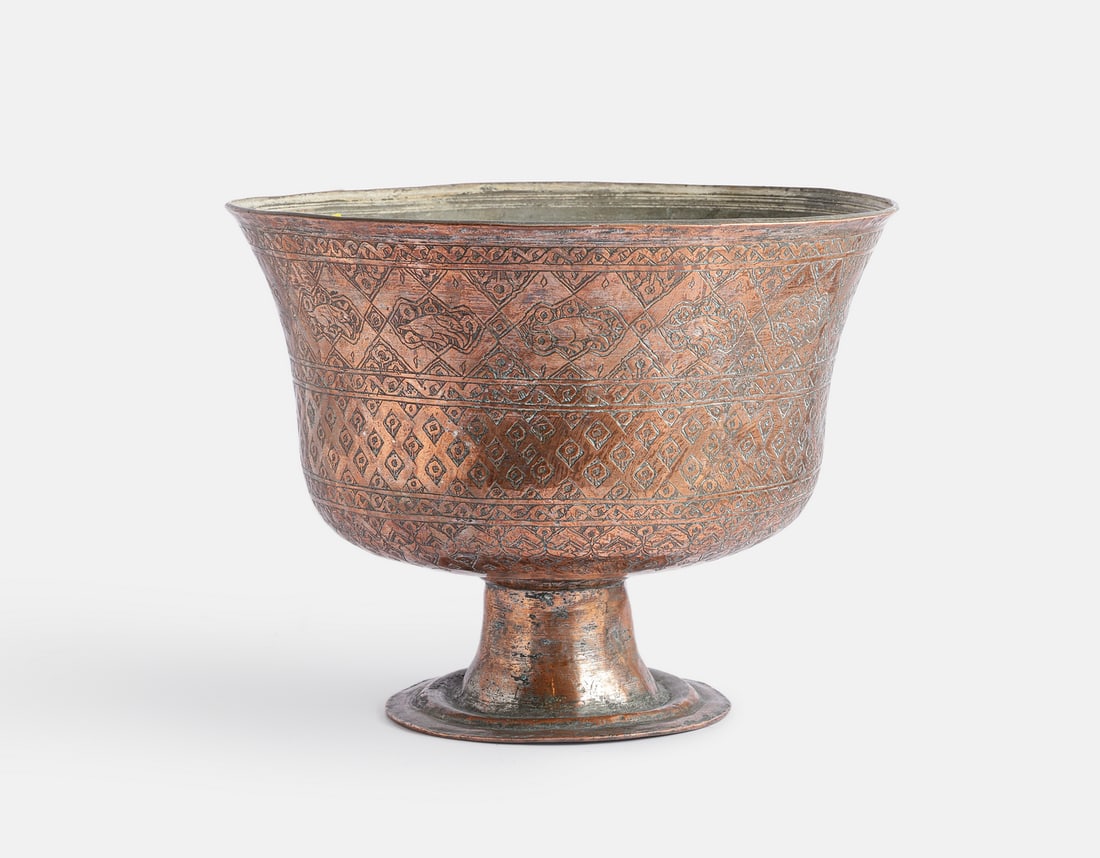 Large Persian Footed Bowl (1 of 3)