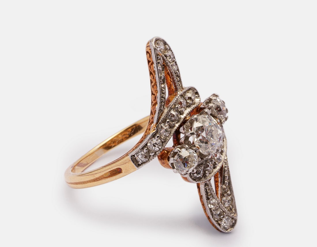 Gold Diamond Ring - 3