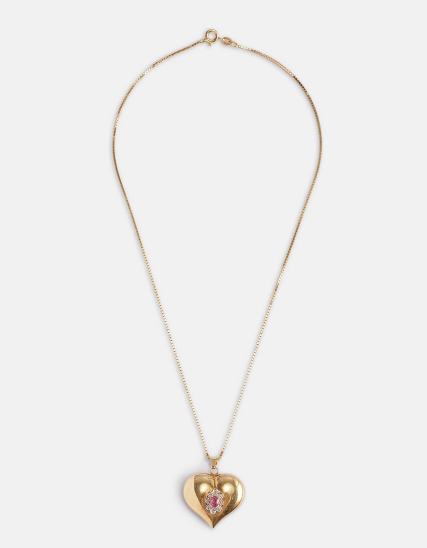 Gold Ruby Necklace & Pendant - 2