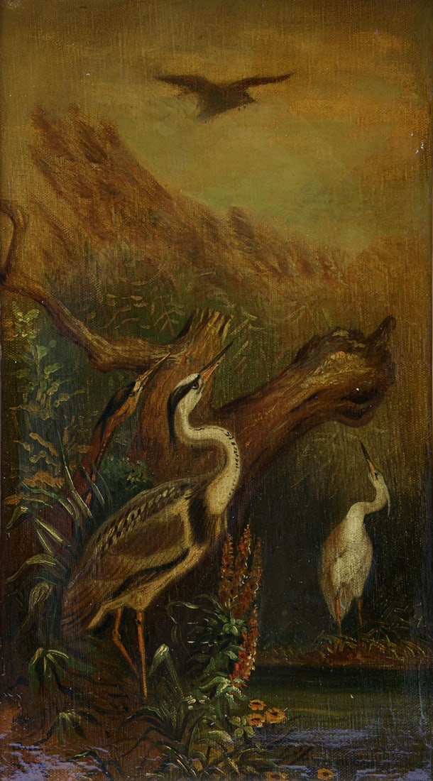 Oil Painting, Storks (1 of 4)