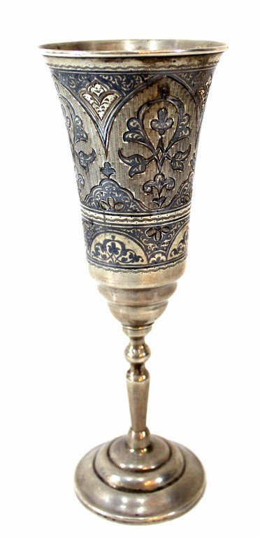 Soviet 875 silver and Nielo goblet (1 of 3)