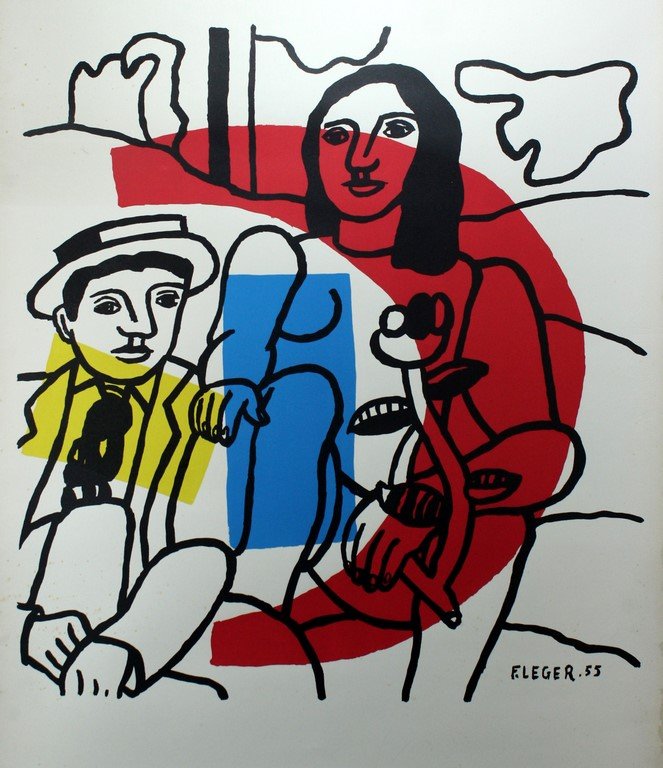 Fernand Leger (1881-1955), two figures (1 of 2)