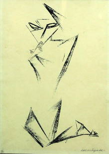 Lasar Segall, figure: Lasar Segall (1891-1957), figure, lithograph, 42X28 cm, signed and numbered 9/14.