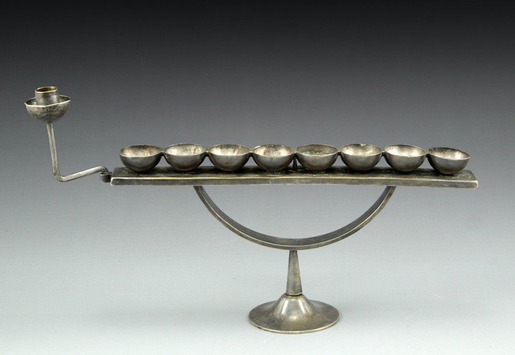 An Art-deco Hanukkah menorah by Friedlander (1 of 2)