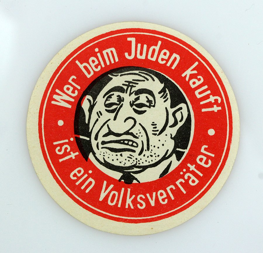 1930s German anti-Semitic label (1 of 1)