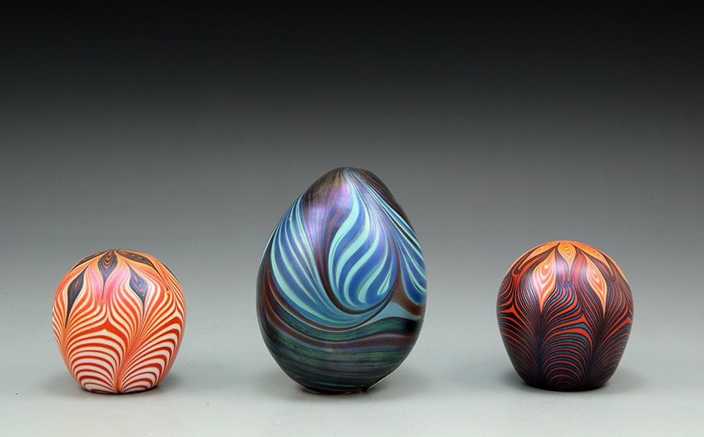 Lot studio glass paper weights by Vandermark (1 of 2)