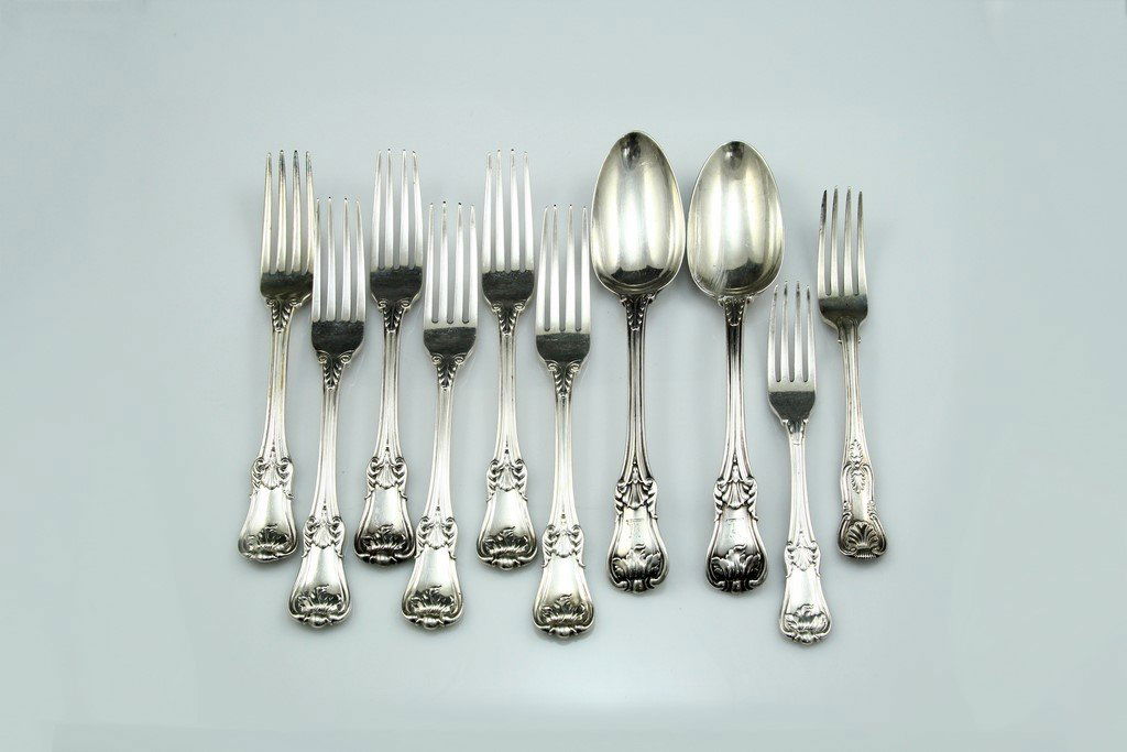 Lot of 19th Century English  Silver Cutlery (1 of 2)