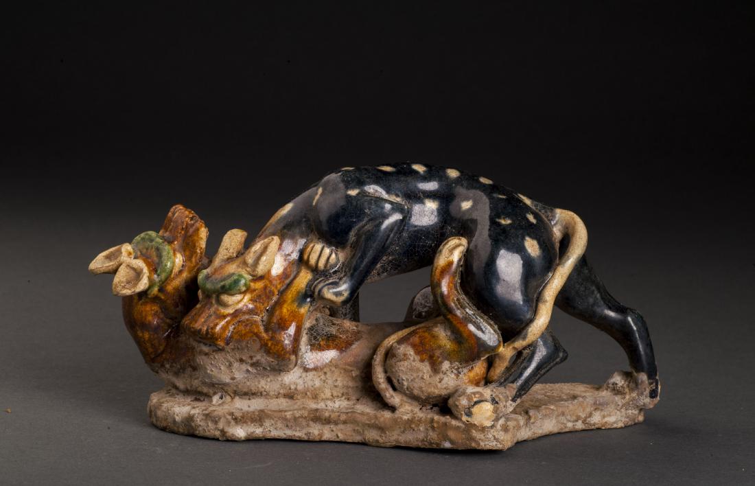 Tri-color Leopard Statue (1 of 7)