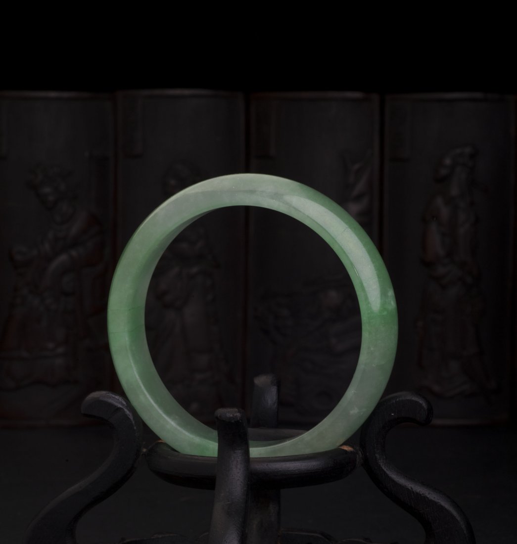Grade A Jadeite Bangle With Certificate (1 of 5)