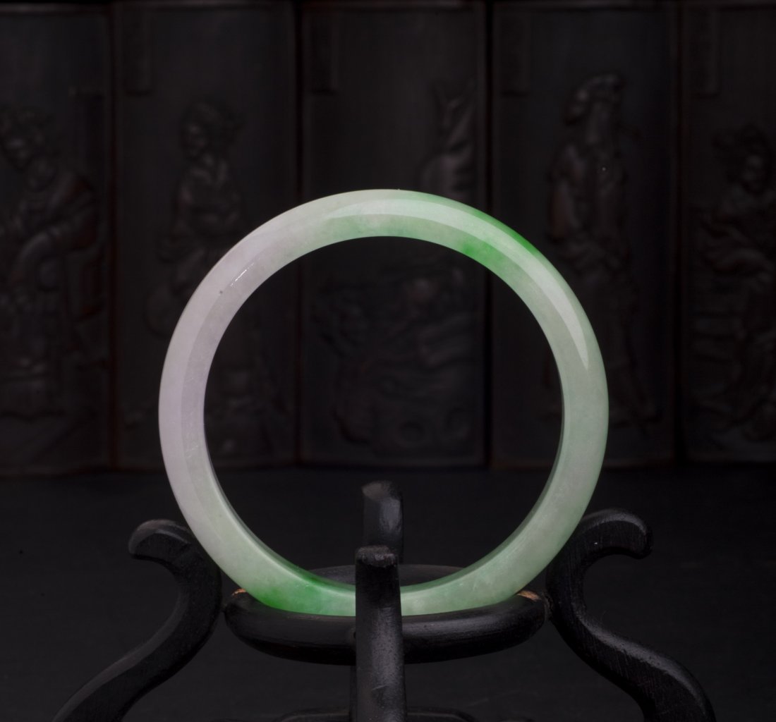 Grade A Jadeite Bangle With GIA Certificate (1 of 6)