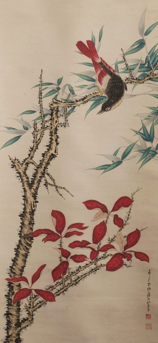 Flower and bird Painting Attribute to Zhangdaqian (1 of 6)