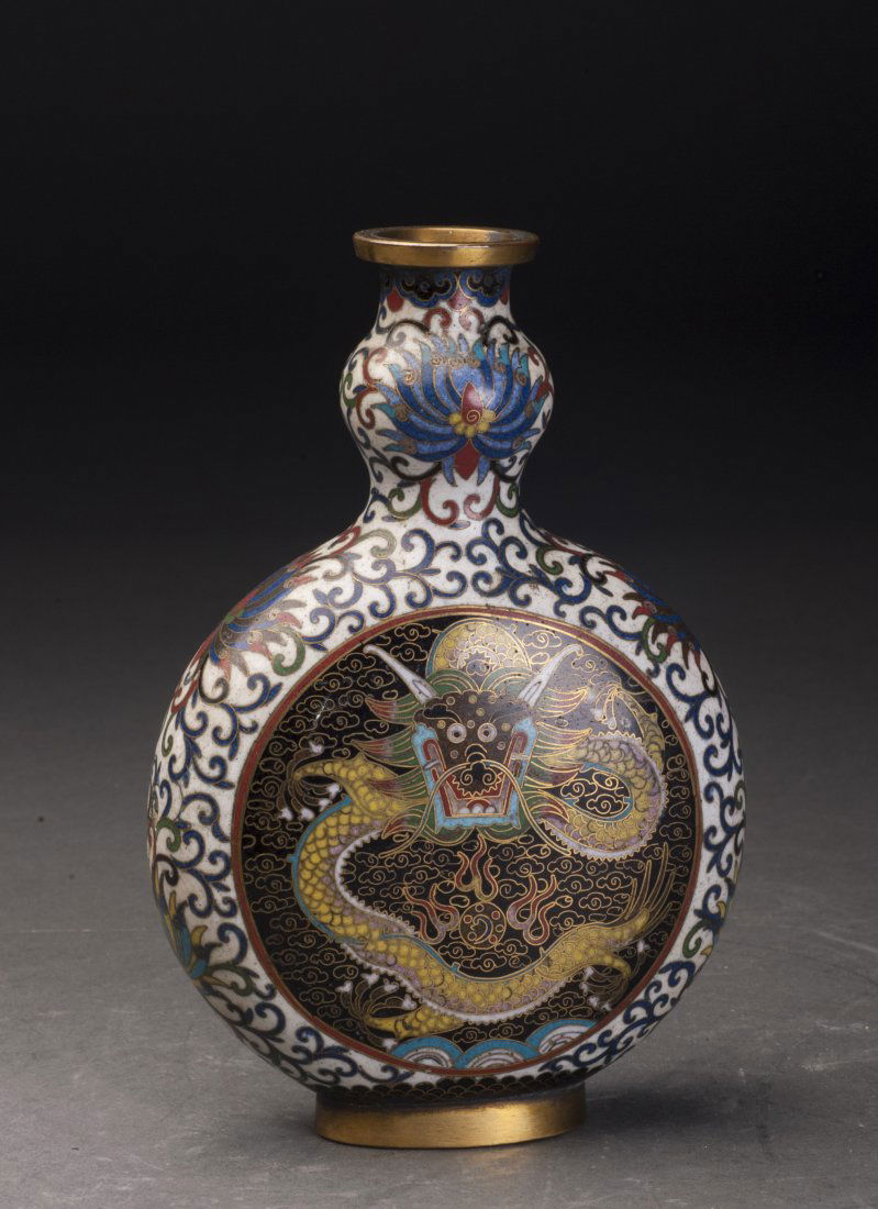 Cloisonn Enamel Dragon Pot (1 of 10)