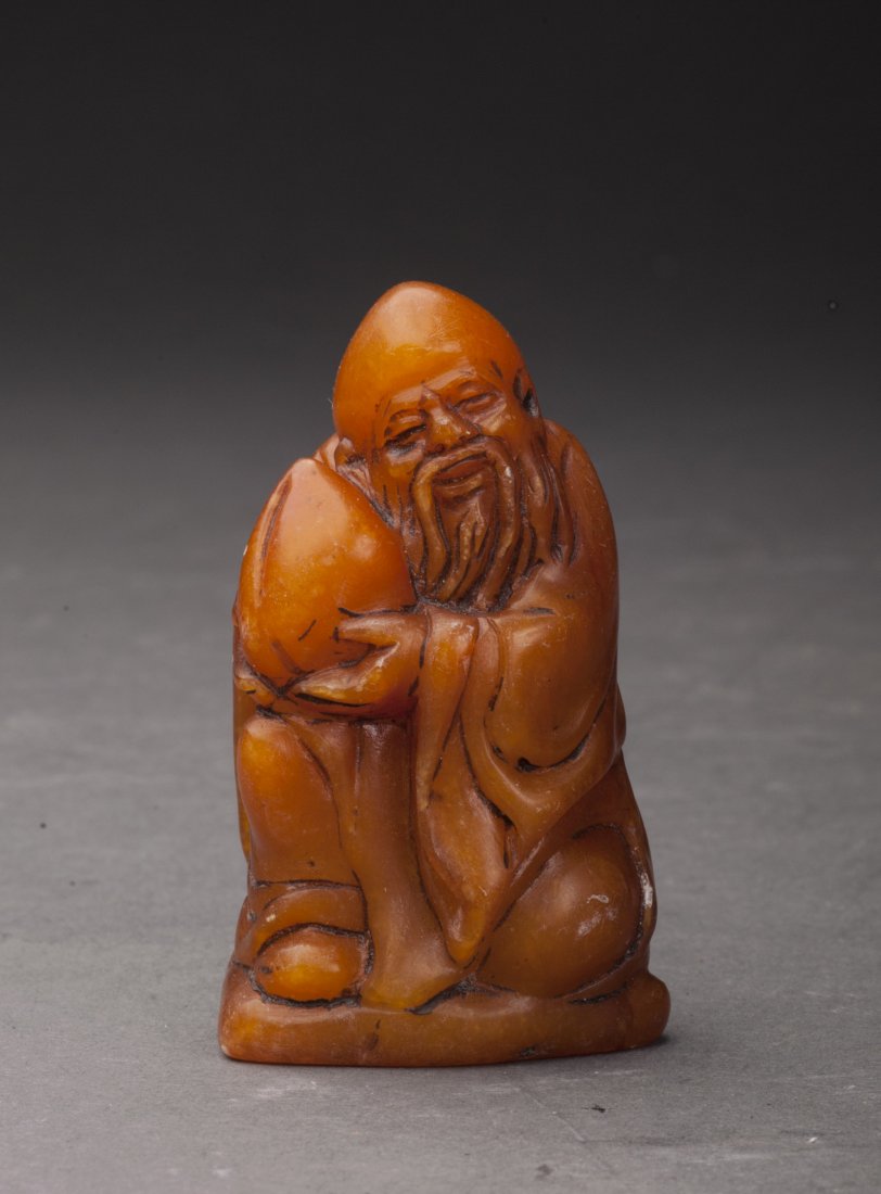 God of Longevity Shoushan Stone Sculpture (1 of 5)