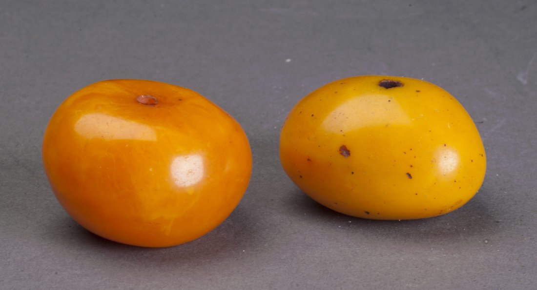 Pair Of Amber Raw Material (1 of 4)