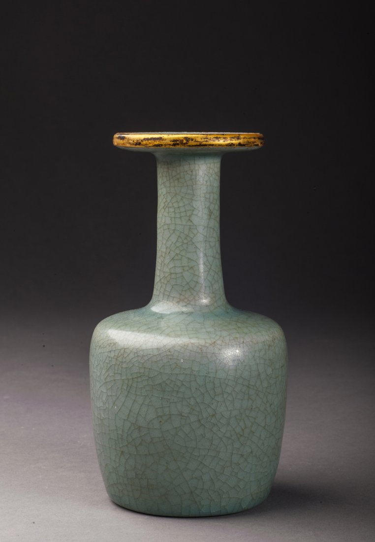 Antique Green Glazed Porcelain Vase (1 of 5)
