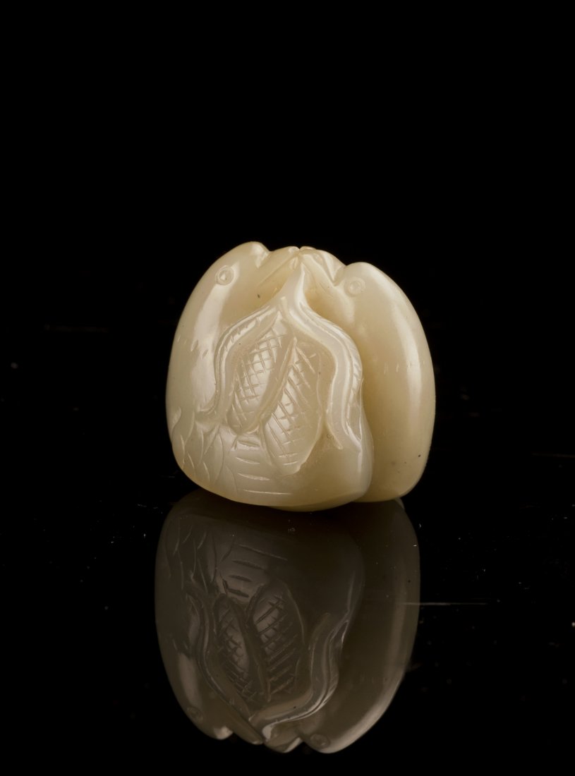 Hetian White Jade Carving Decorative Item (1 of 4)