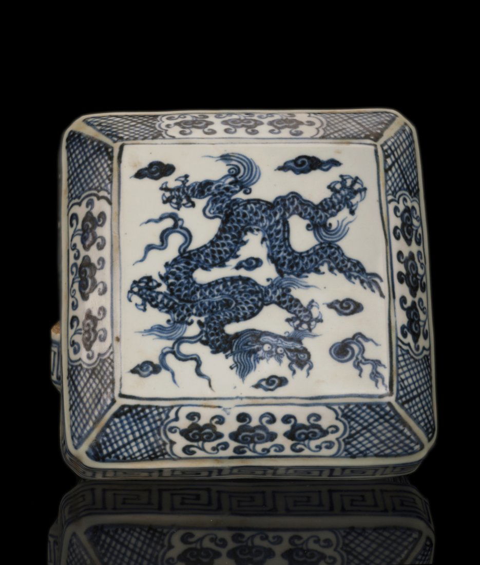 Ming Style Blue and White Porcelain Container (1 of 6)