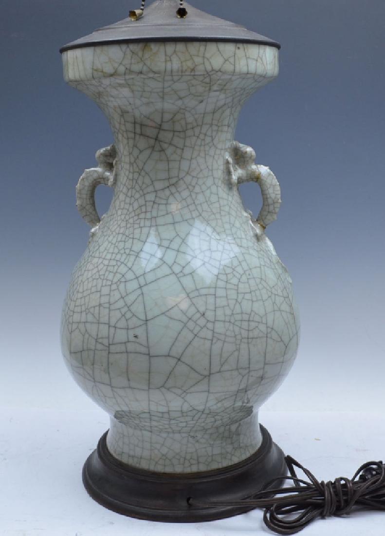 Chinese Ge Ware Style Porcelain Lamp (1 of 7)