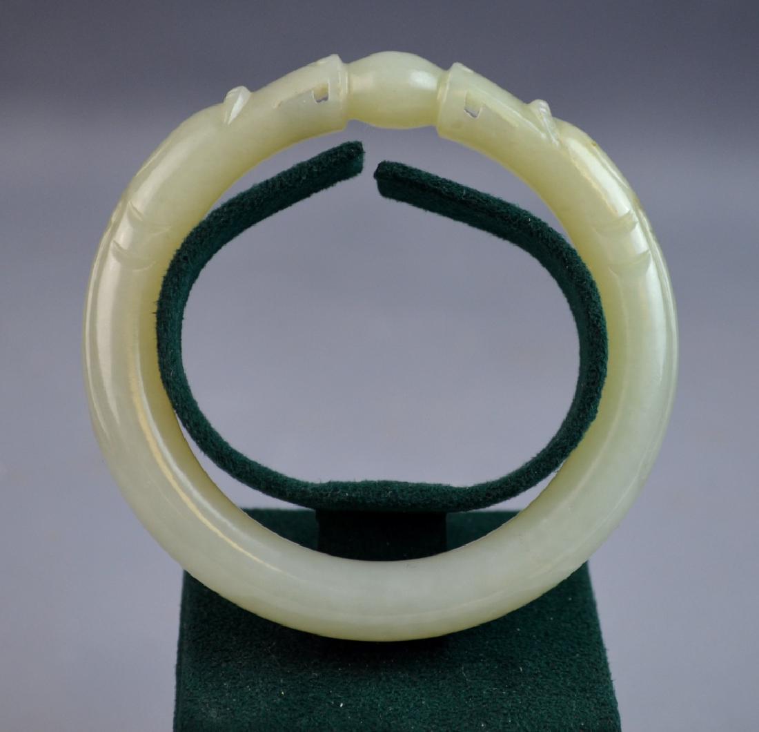 Chinese Carved Jade Bangle (1 of 7)