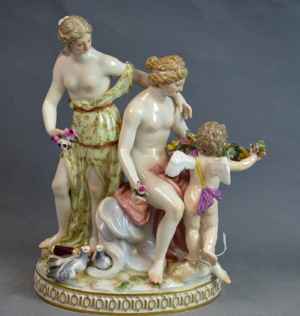 19th C. Meissen Group Figures with Pigeons (1 of 9)