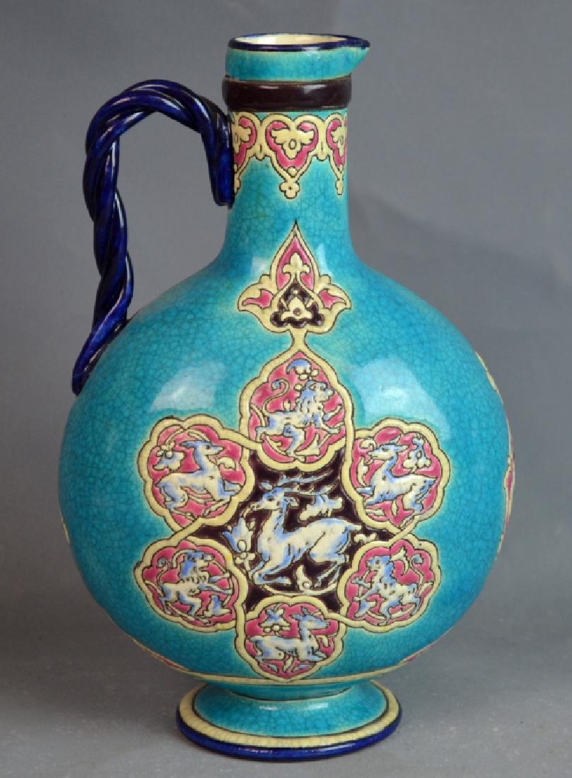 French Jar with Handle Signed Longwy (1 of 5)