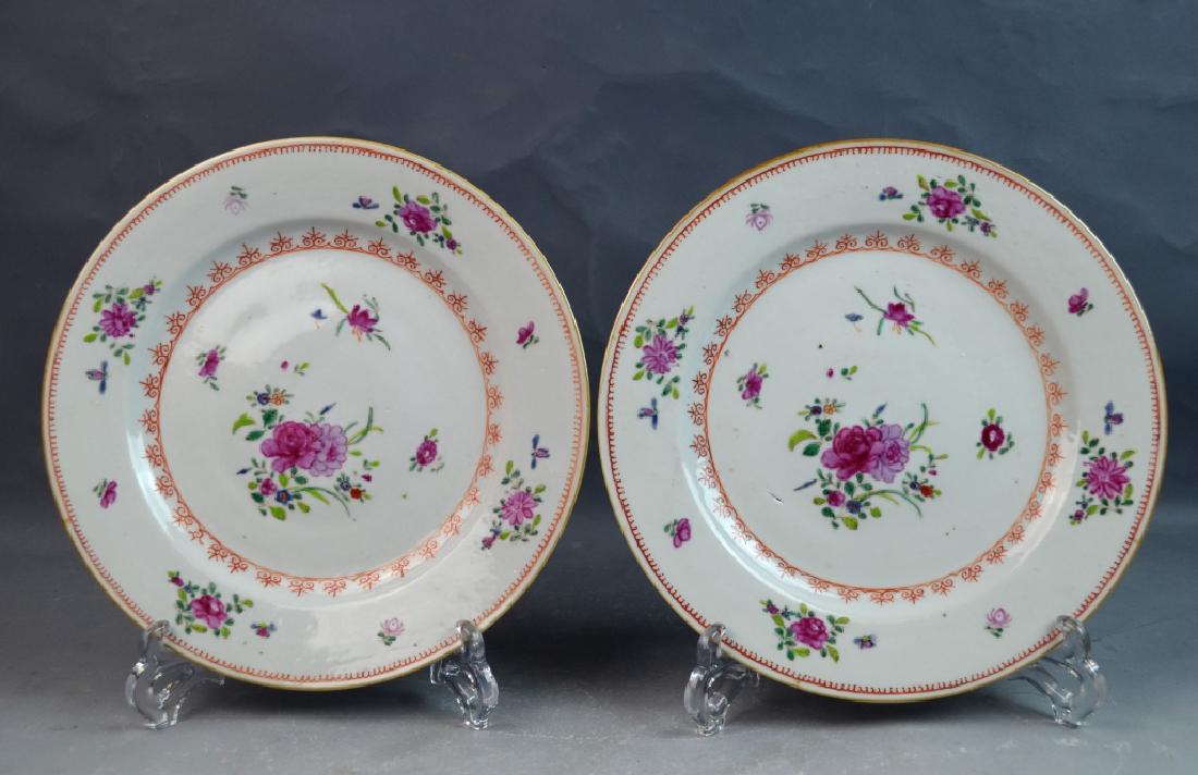 Pr. Chinese Famille Rose Porcelain Plates (1 of 4)