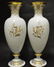 Pair Large Opaline Baccarat Vases - 2
