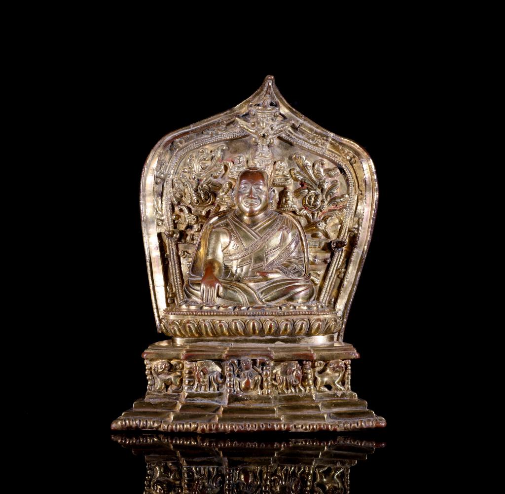 A Chinese Gilt Bronze Seated Buddha in Shrine (1 of 9)