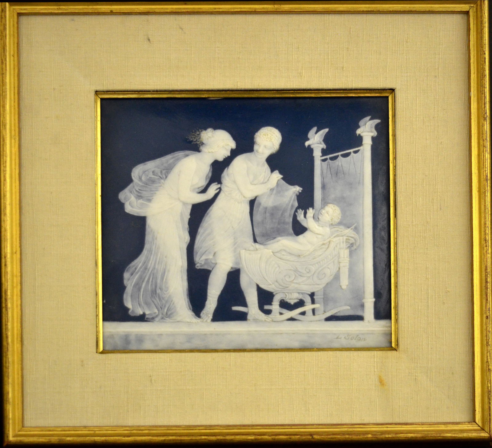 A Minton Porcelain Pate Sur Pate Plaque, L Solon (1 of 8)