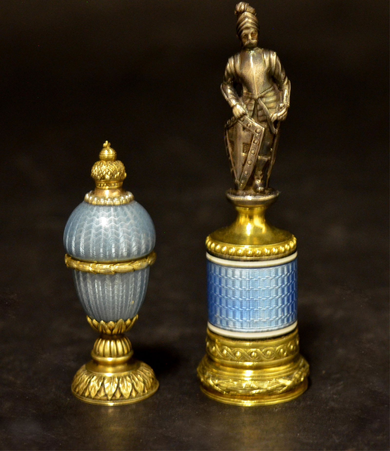 Set of Two Russian Silver & Guilloche Enamel Items (1 of 7)
