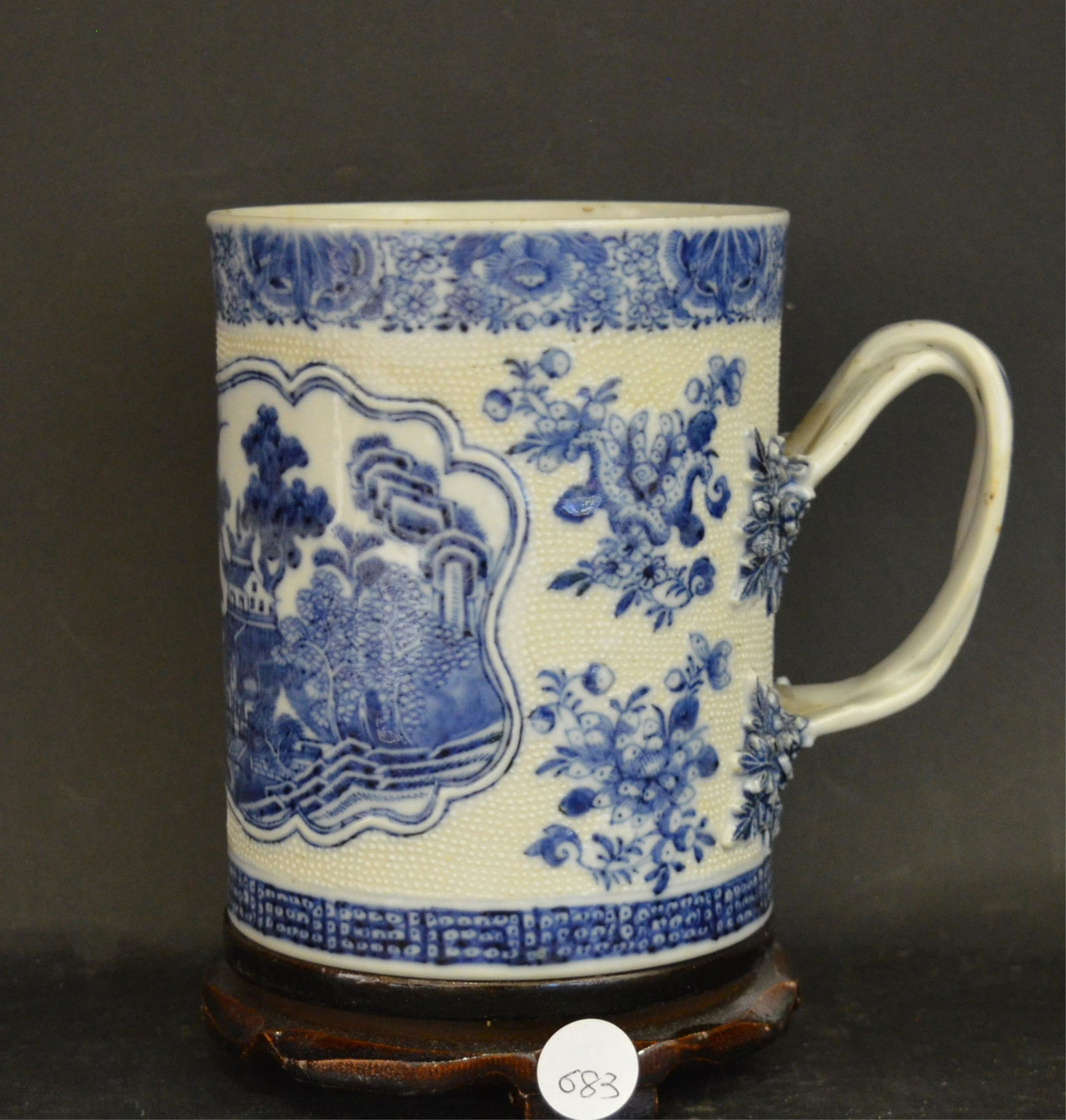 Large Chinese Blue & White Porcelain Cup (1 of 5)
