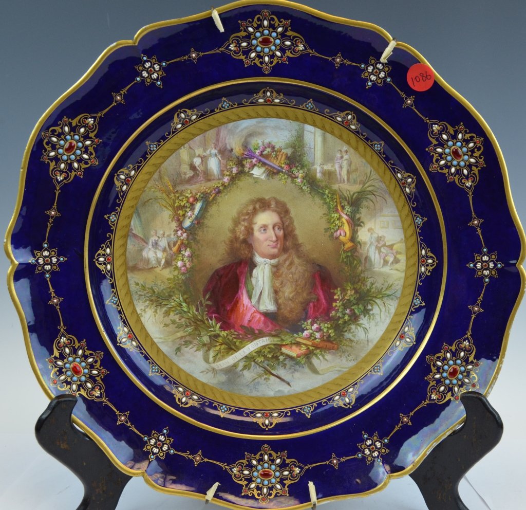 Large Jewelled Charger Sevres Plate (1 of 8)