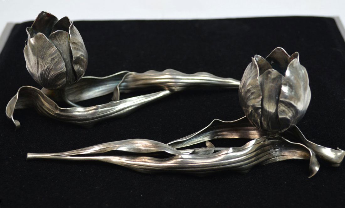 Pair of Buccellati Sterling Silver Candle Sticks (1 of 10)