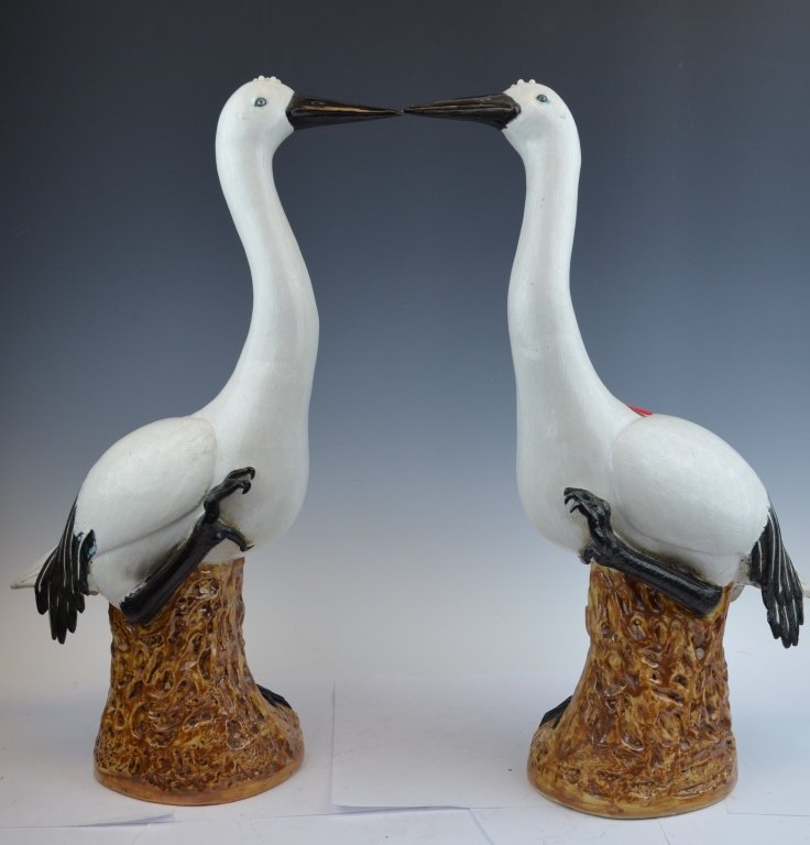 Pair of Chinese Porcelain Swans (1 of 5)
