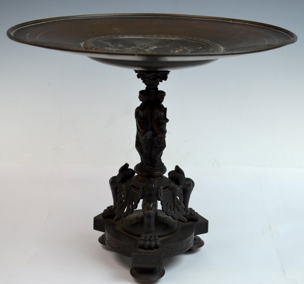 19th Century Bronze Figural Centerpiece (1 of 7)