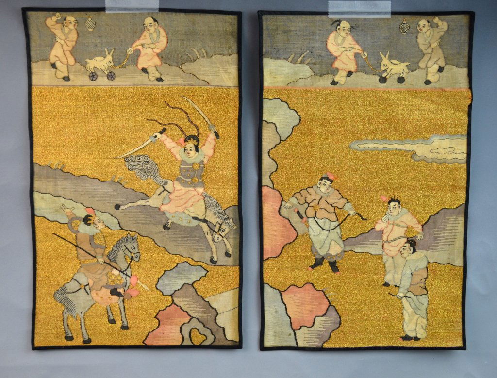 Pair of Chinese Kesi Textile (1 of 5)