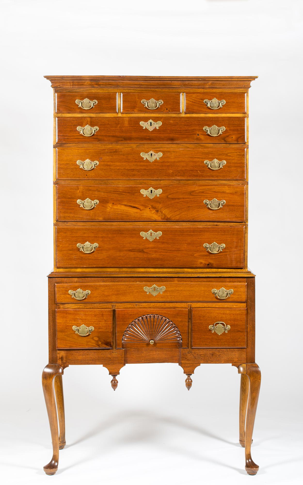 American Mahogany Queen Anne Highboy (1 of 12)