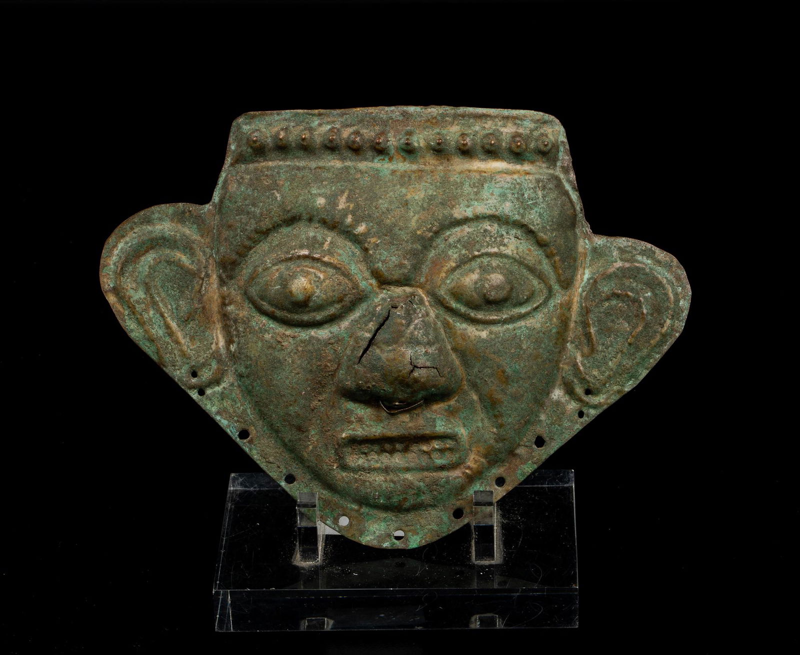 Pre-Columbian Pressed Tin Mask (1 of 4)