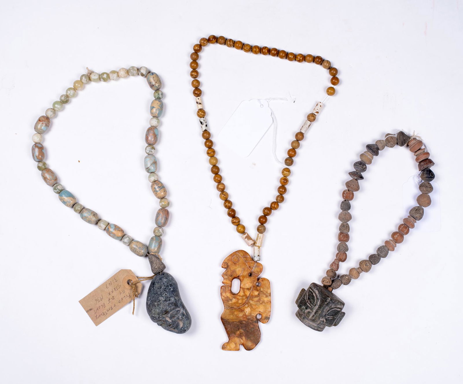 Three Pre-Columbian Bead and Jade Necklaces (1 of 5)