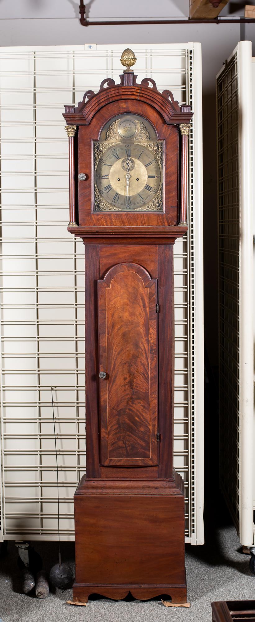 L18thC English Mahogany Tall Case Clock (1 of 8)