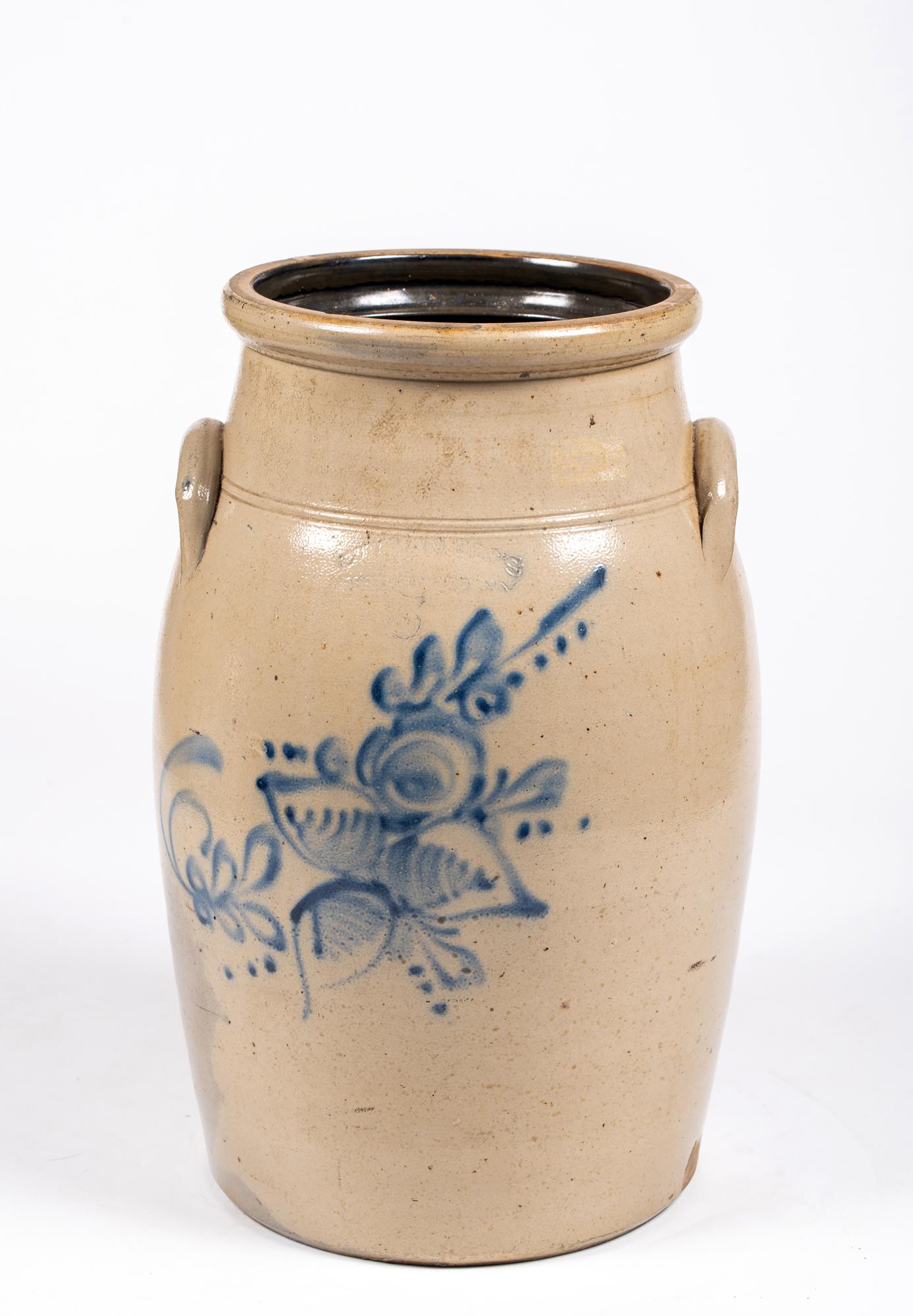 Ottman & Bros, Fort Edward NY Stoneware Floral (1 of 5)