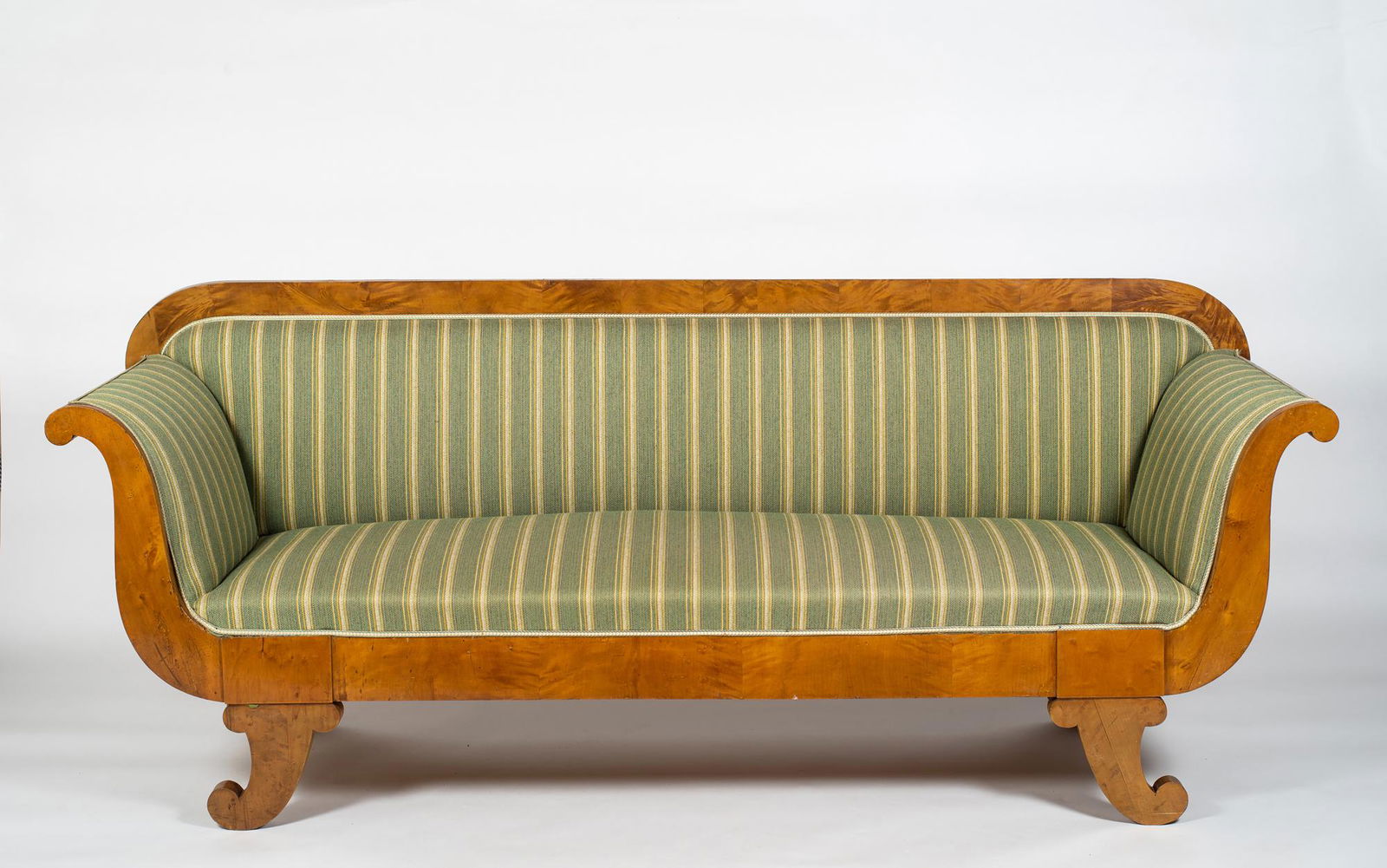 19thC Swedish Biedermeier Lightwood Sofa (1 of 10)
