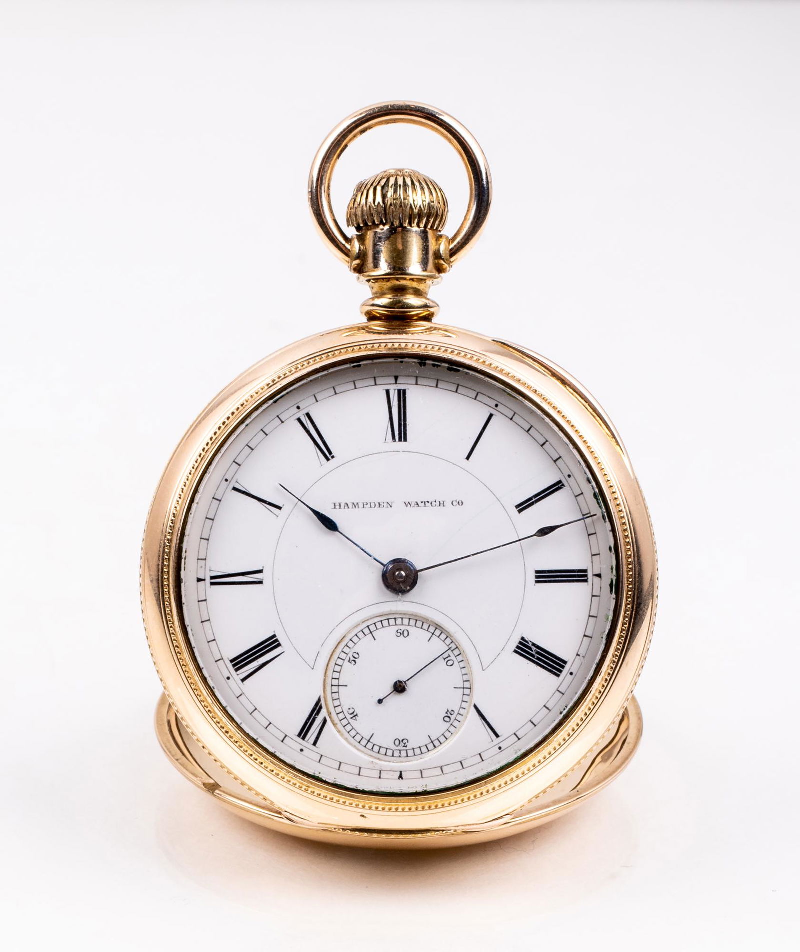 Hampden Pocket Watch with Exhibition Back (1 of 9)