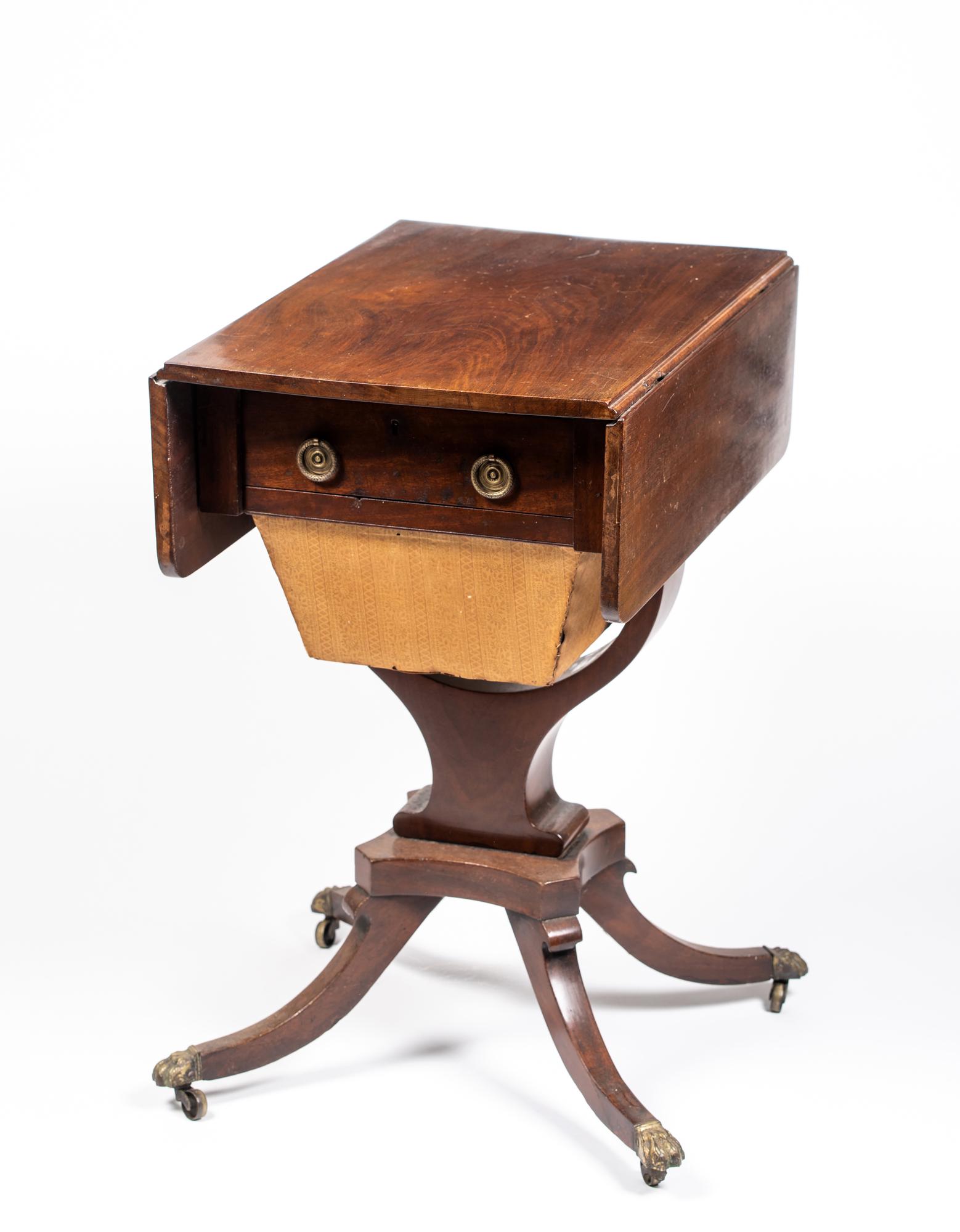 English Regency Mahogany Sewing Table (1 of 9)