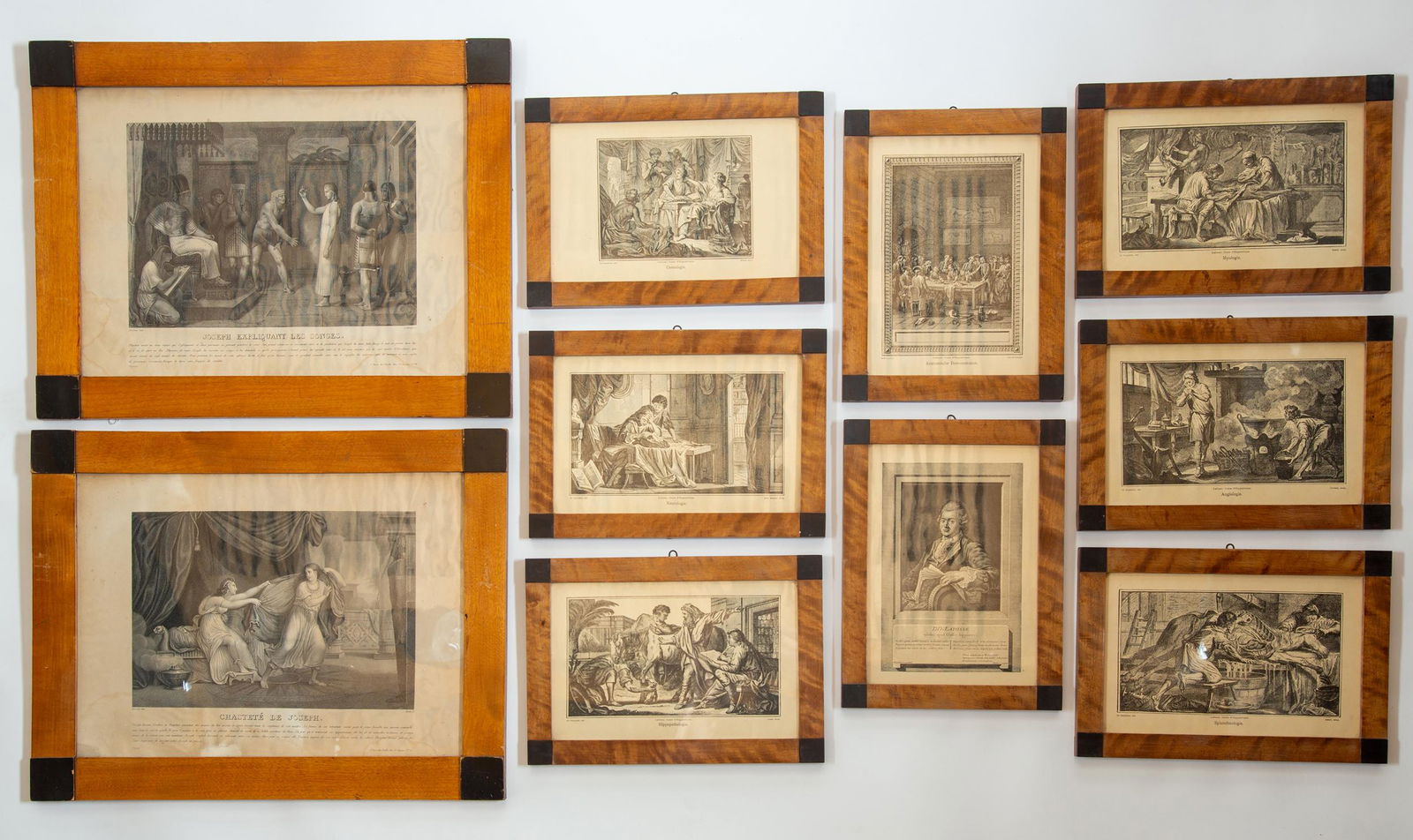 Lot of Ten Matching Framed Classical Prints (1 of 11)