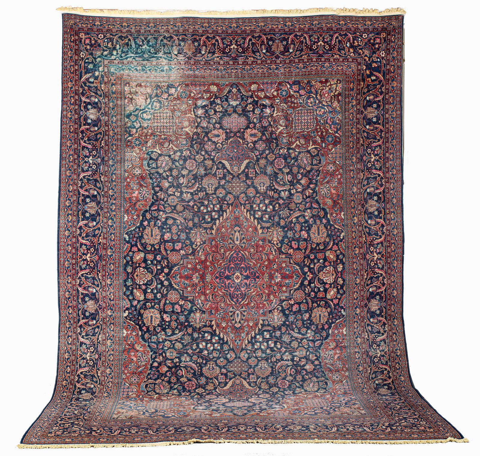 Semi Antique Kashan Room Size Oriental Rug (1 of 6)
