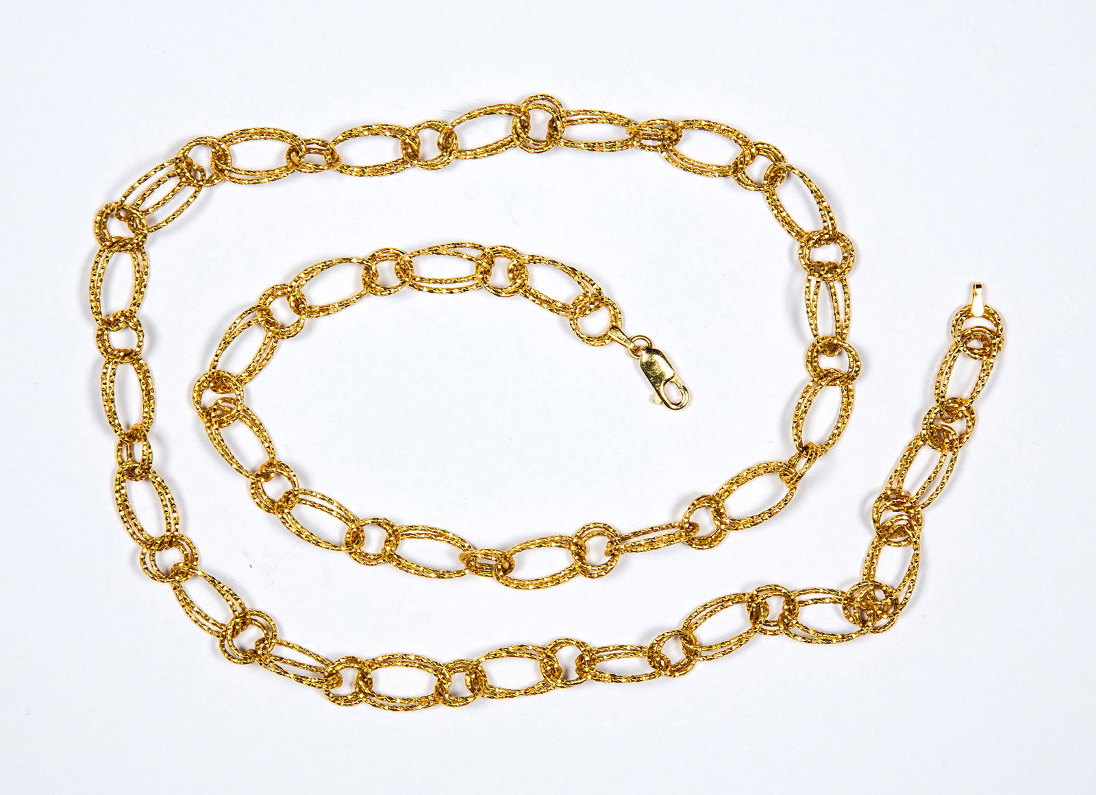 14K Gold Oval link necklace (1 of 7)