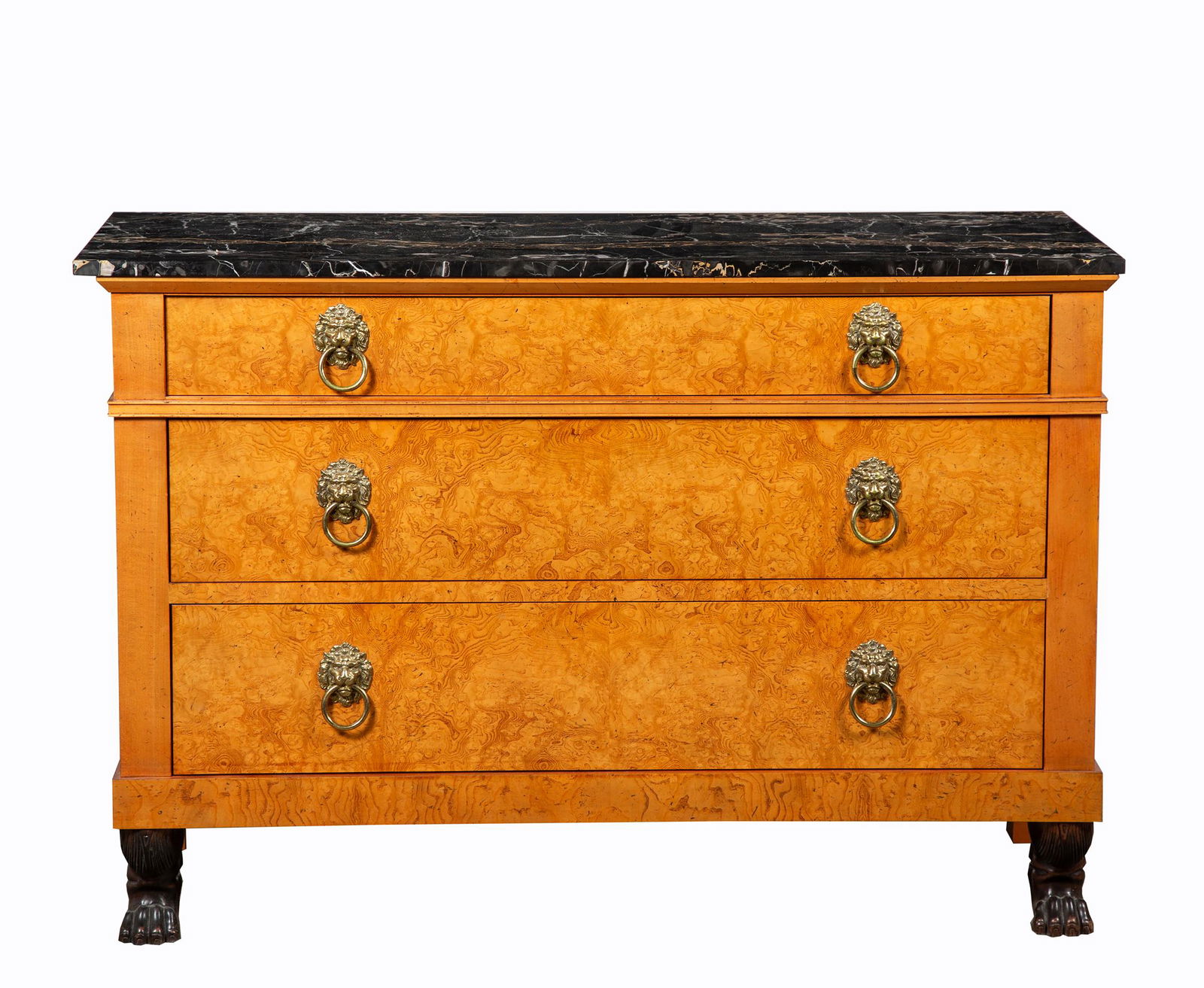 Biedermeier Style Marble Top Chest of Three Drawers (1 of 11)