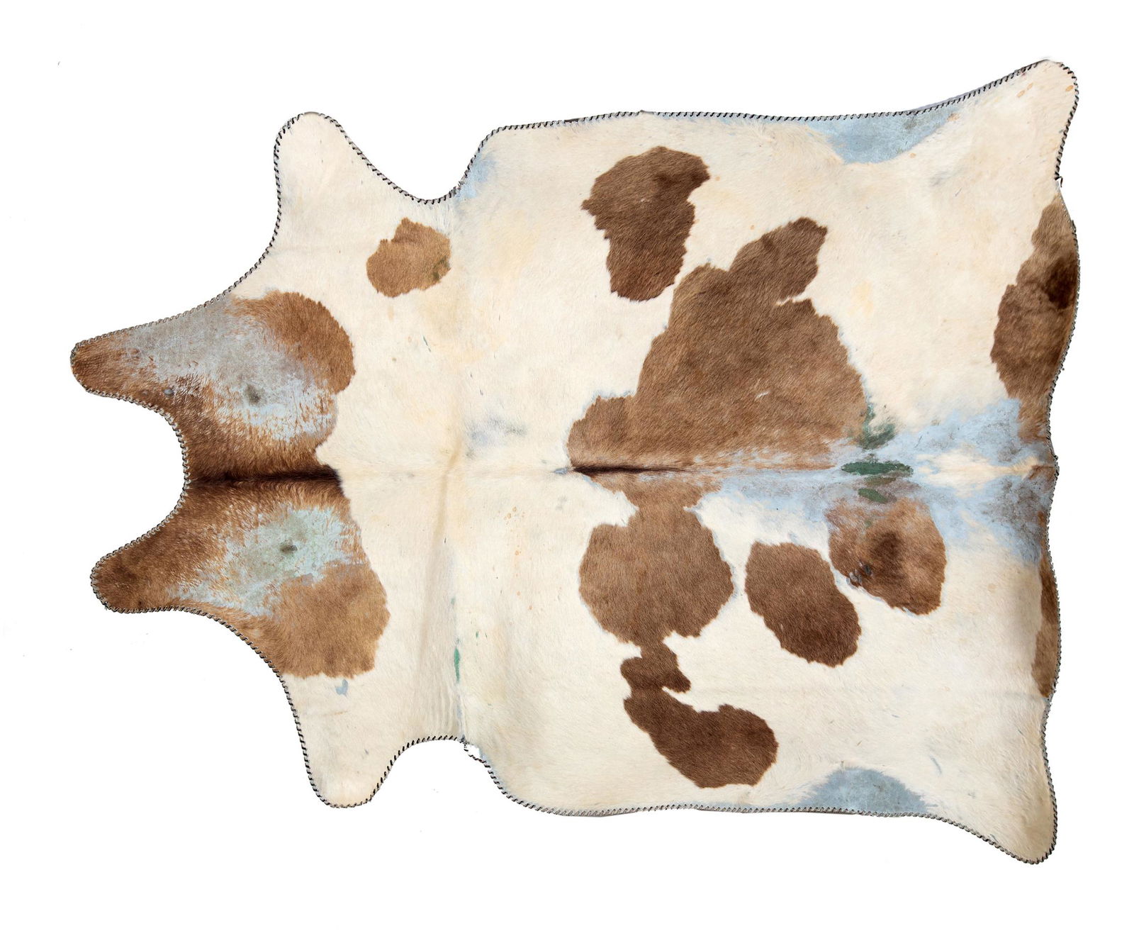 20thC Brown on Tan Cow Hide (1 of 4)