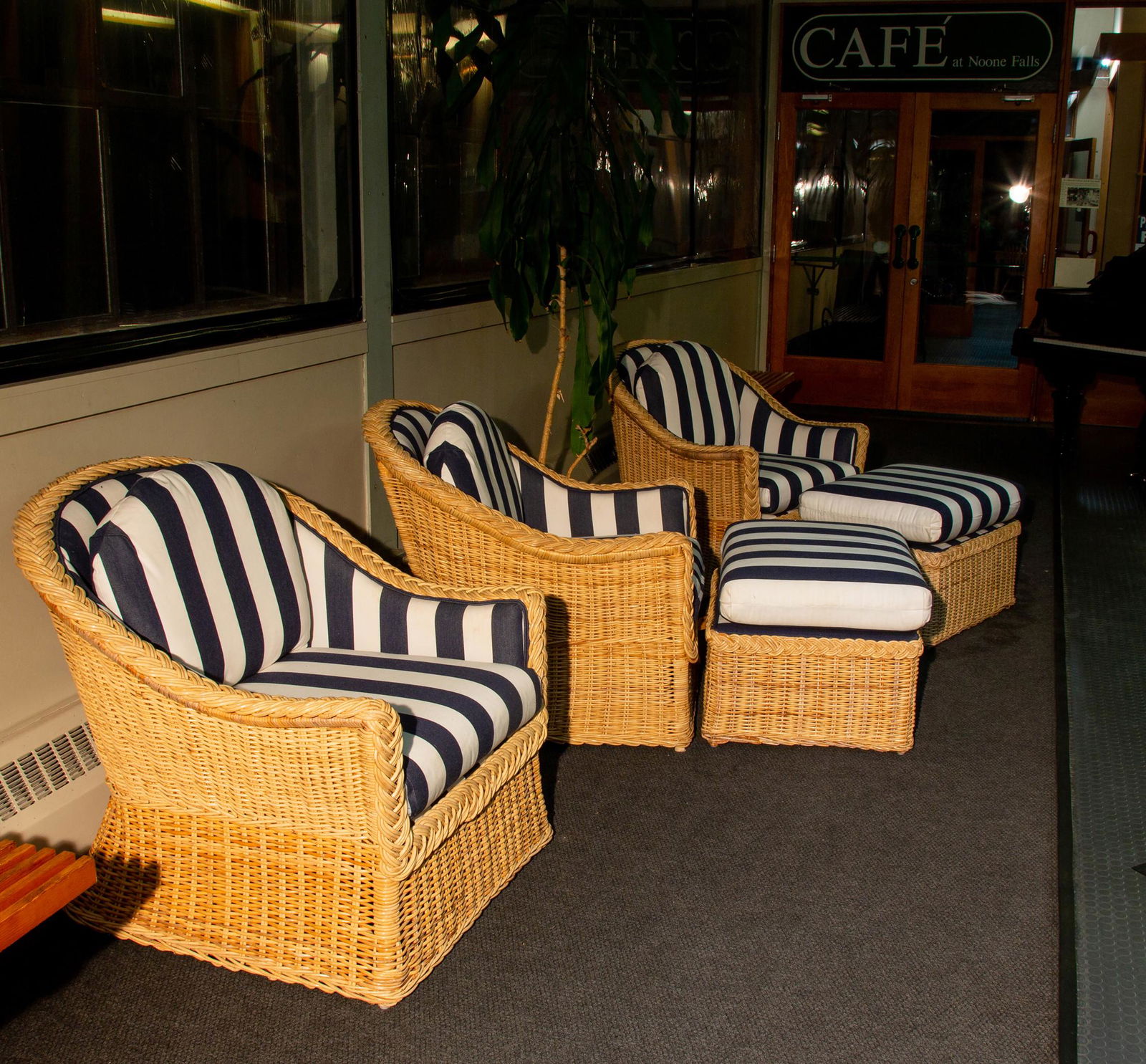 "Walters Wicker INC" New York Three Club Chairs and Two (1 of 4)